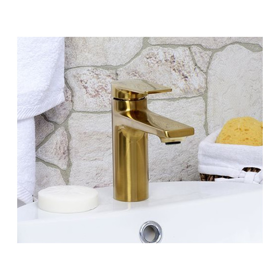 Смеситель для раковины WasserKraft Aisch 5503, золото - фото 4