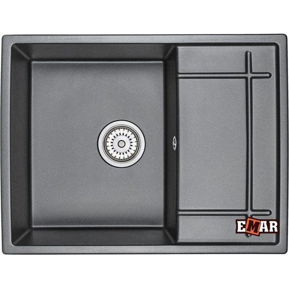 Кухонная мойка Emar EMQ-1650.Q, оникс, Цвет производителя: оникс - фото 