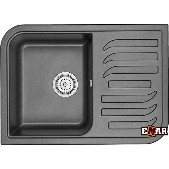Кухонная мойка Emar EMQ-1695.Q, оникс, Цвет производителя: оникс - фото 