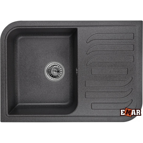 Кухонная мойка Emar EMQ-1695.Q, антрацит, Цвет производителя: антрацит - фото 