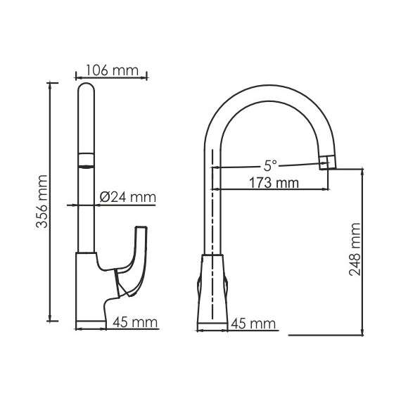 Смеситель для кухни WasserKraft Sauer 7107, золото - фото 9