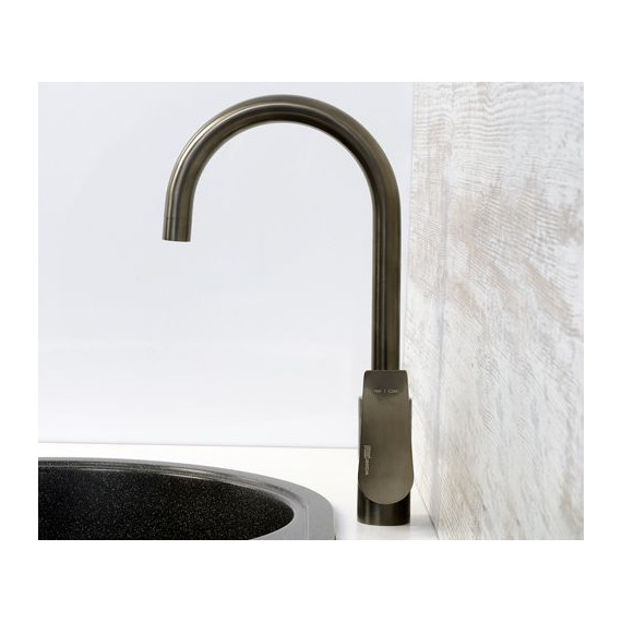 Смеситель для кухни WasserKraft Wiese 8407, оружейная сталь - фото 6
