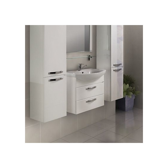 Тумба подвесная с раковиной Акватон Ария 65М см 1A1233K0AA010, белый - фото 6