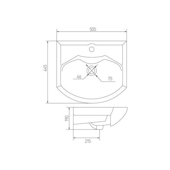 Тумба подвесная с раковиной Акватон Ария 50М см 1A1400K0AA010, белый - фото 9