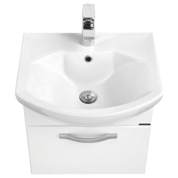 Тумба подвесная с раковиной Акватон Ария 50 см 1A1403K0AA010, белый - фото 4