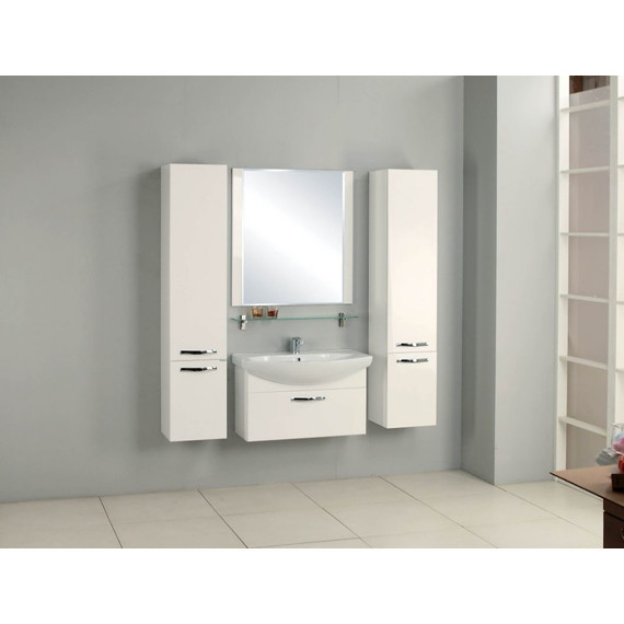 Тумба подвесная с раковиной Акватон Ария 80 см 1A1417K0AA010, белый - фото 5