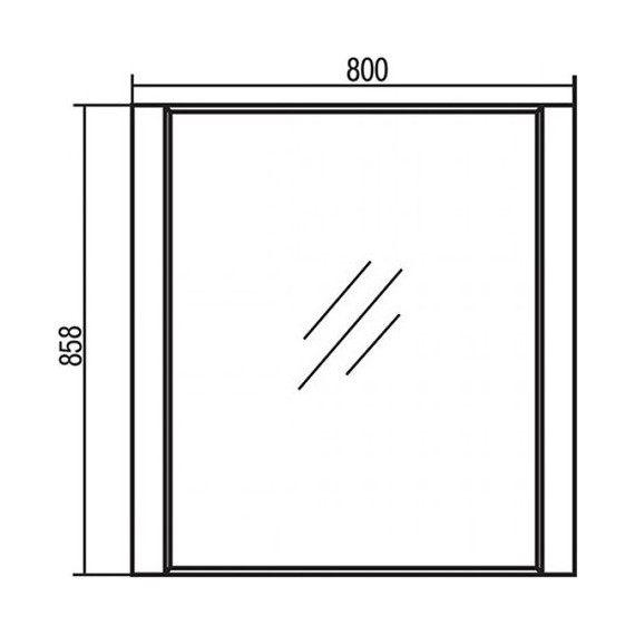 Зеркало Акватон Ария 80 см 1A141902AA010 - фото 7