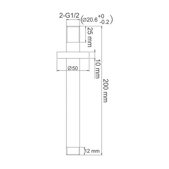 Кронштейн потолочный WasserKraft Abens A151, черный - фото 2