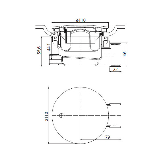 Сифон для душевого поддона Cezares CZR-01-90 - фото 3