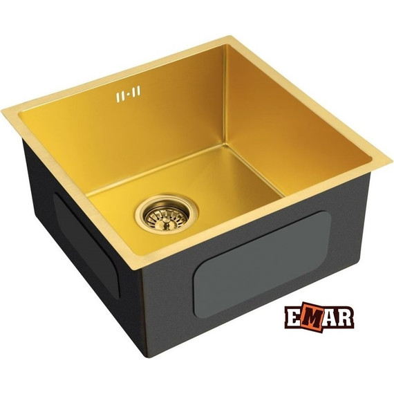 Кухонная мойка Emar EMB-112, золото, Цвет производителя: золото - фото 