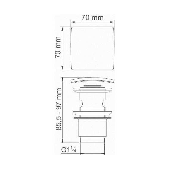 Донный клапан WasserKraft Glan A166, черный - фото 2