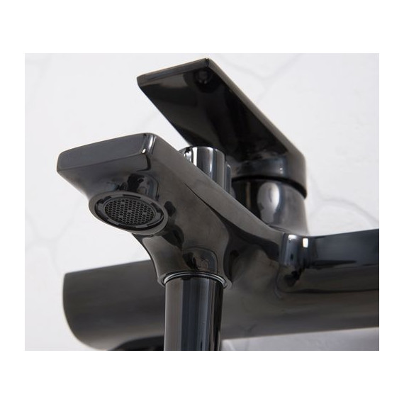 Смеситель для ванны WasserKraft Glan 6601, черный - фото 7