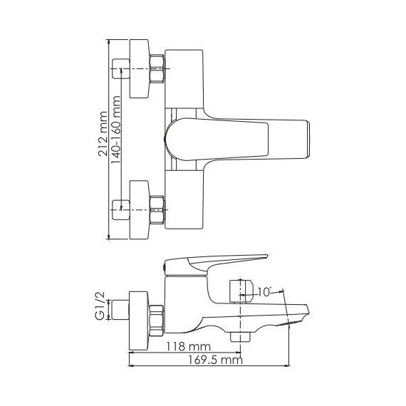 Смеситель для ванны WasserKraft Glan 6601, черный - фото 8