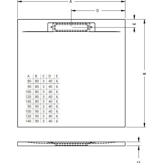 Акриловый поддон Riho Isola DR26 120х90 см D007016080 антрацит - фото 2