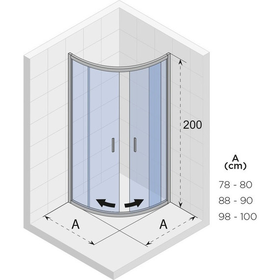 Душевое ограждение Riho Hamar 2.0 R309 100х100 см G007003120 хром/прозрачное - фото 6