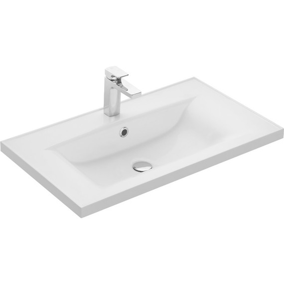 Тумба подвесная с раковиной Акватон Римини 100 см 1A2328K3RN010, белый - фото 5