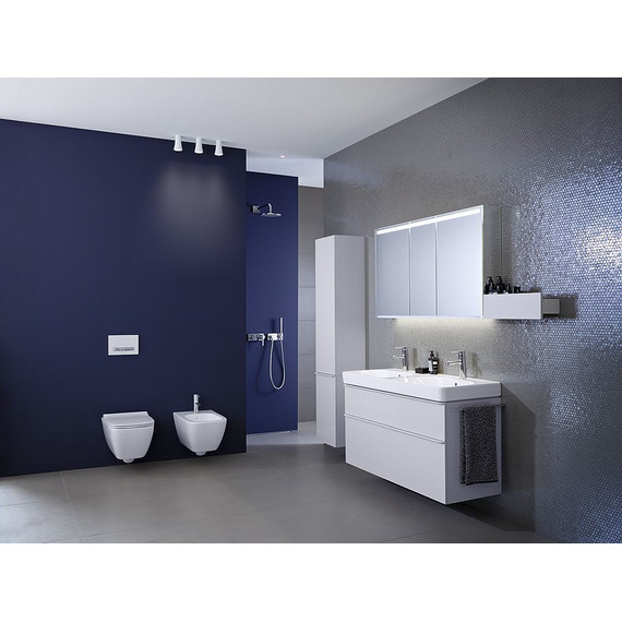 Унитаз подвесной безободковый Geberit Smyle Square 500.683.01.1 с крышкой микролифт - фото 5