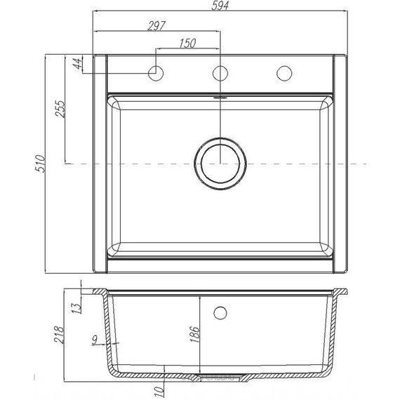 Кухонная мойка Акватон Делия 1A715232LD210, графит, Цвет производителя: графит - фото 6