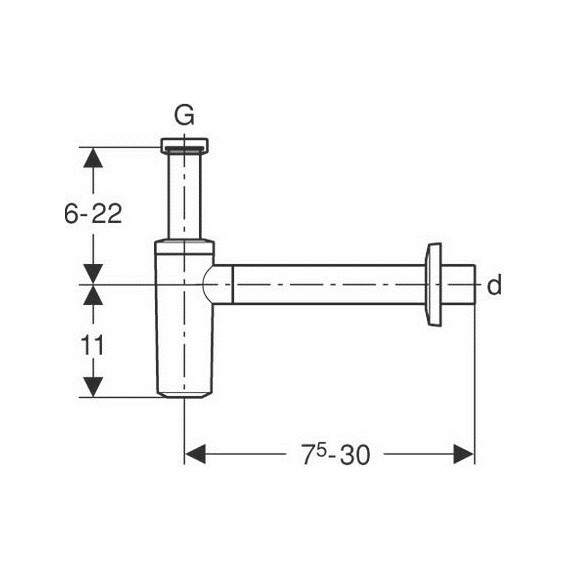 Сифон для умывальника Geberit Drainline 151.034.11.1, белый - фото 2