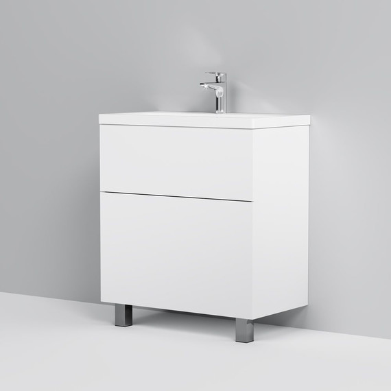 Тумба напольная с раковиной AM.PM Gem 75 см M90FSX07522WG32, белый, Цвет фасада: белый - фото 5