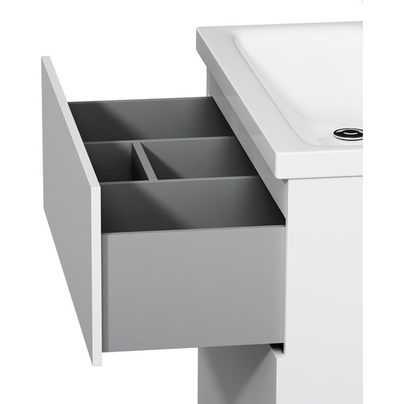 Тумба напольная с раковиной AM.PM Gem 75 см M90FSX07522WG32, белый, Цвет фасада: белый - фото 8