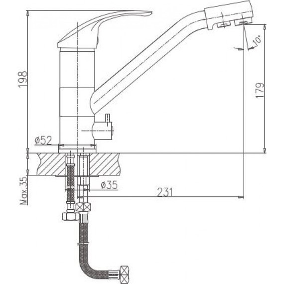 Смеситель для кухни Haiba HB4321 - фото 2