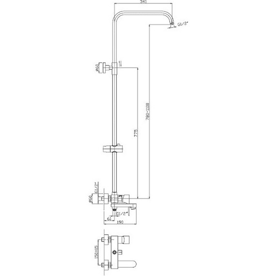 Душевая стойка Haiba HB2401 - фото 6