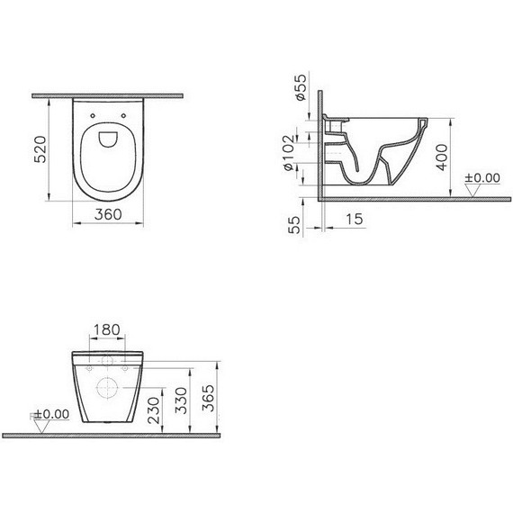 Унитаз подвесной безободковый Vitra S50 7740B003-0075 - фото 7