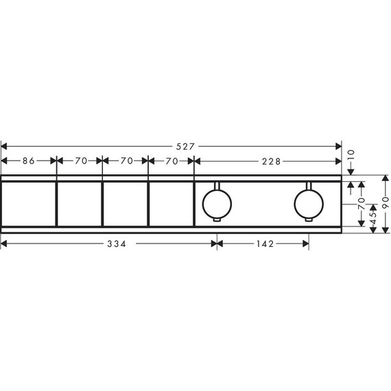Смеситель для ванны с термостатом Hansgrohe RainSelect 15381000 - фото 2