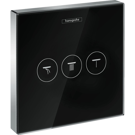 Переключатель потоков на три потребителя Hansgrohe Shower Select 15736600, черный/хром - фото 
