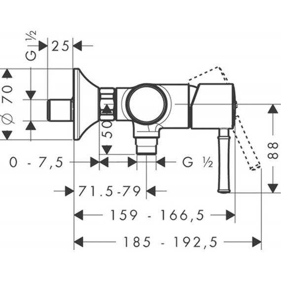 Смеситель для душа Hansgrohe Talis Classic 14161000 - фото 3