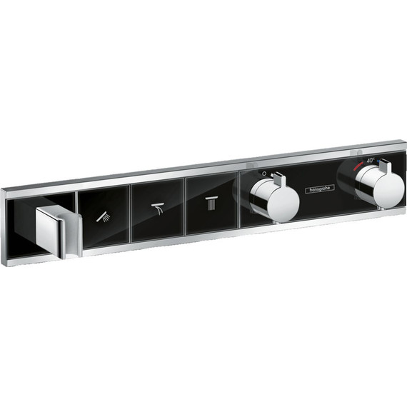 Смеситель для душа с термостатом Hansgrohe RainSelect 15356600, черный/хром - фото 