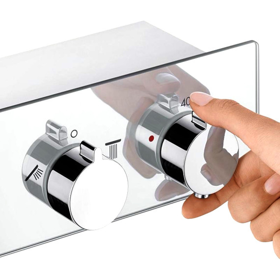 Смеситель для ванны с термостатом Hansgrohe ShowerTablet 350 13107000 - фото 3