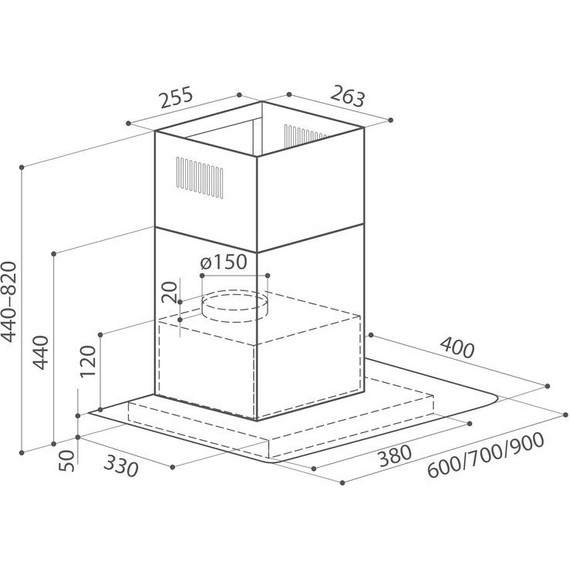 Вытяжка Lex Apollo N 600 Inox CHAT000040 (прозрачное стекло) - фото 5