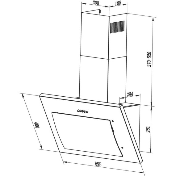 Вытяжка Lex Mika GS 600 Ivory CHTI000358 (слоновая кость стекло) - фото 2