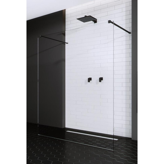 Душевая перегородка Radaway Modo X Black I 120х200 см 388324-54-01 (стекло 10 мм), черный/прозрачное - фото 