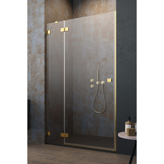 Душевая дверь Radaway Essenza Pro Gold DWJ 100 см 10099100-09-01L, золото/прозрачное - фото 