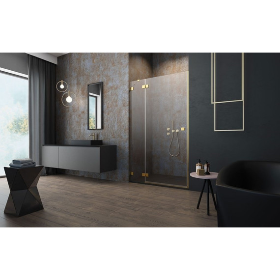 Душевая дверь Radaway Essenza Pro Gold DWJ 90 см 10099090-09-01L, золото/прозрачное - фото 2