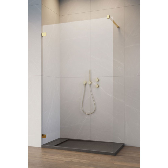 Душевая перегородка Radaway Essenza Pro Gold Walk-in 85х200 см 10103085-09-01, золото/прозрачное - фото 