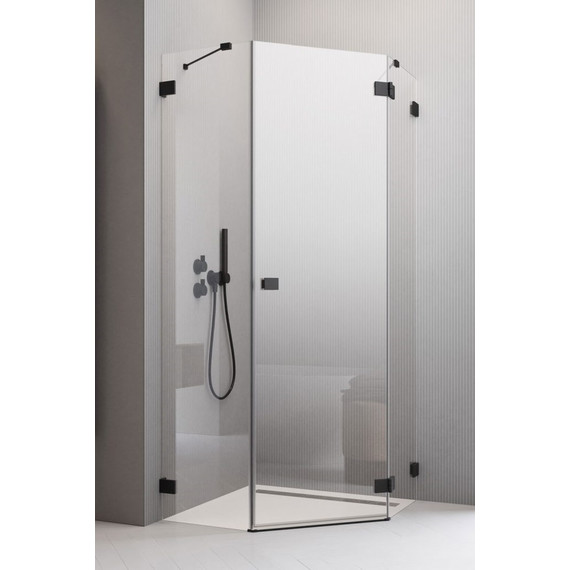 Душевое ограждение Radaway Essenza Pro Black PTJ 90х90 см R, черный/прозрачное - фото 