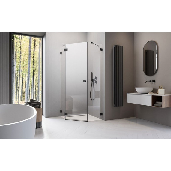 Душевое ограждение Radaway Essenza Pro Black PTJ 90х90 см L, черный/прозрачное - фото 2
