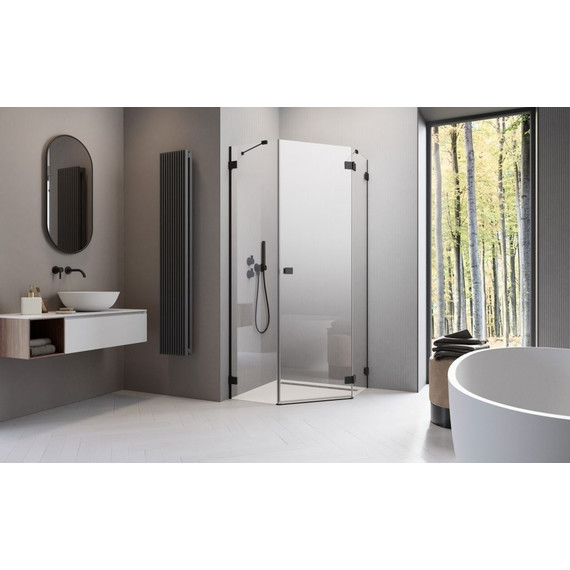 Душевое ограждение Radaway Essenza Pro Black PTJ 90х90 см R, черный/прозрачное - фото 3