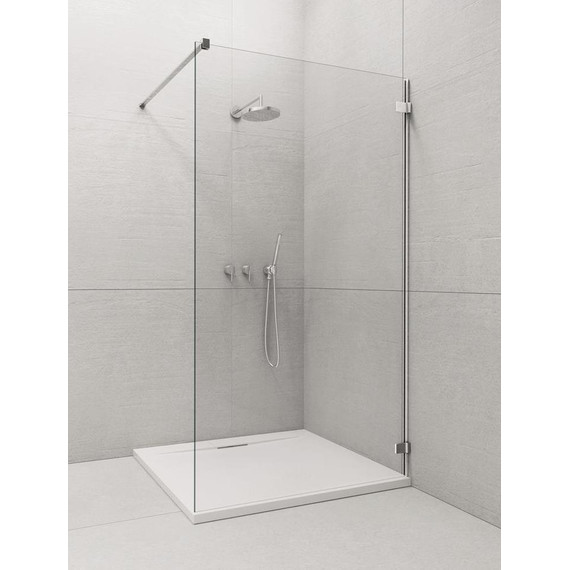 Душевая перегородка Radaway Euphoria Walk-in V 100х200 см 383112-01-01 (стекло 8 мм) , хром/прозрачное - фото 