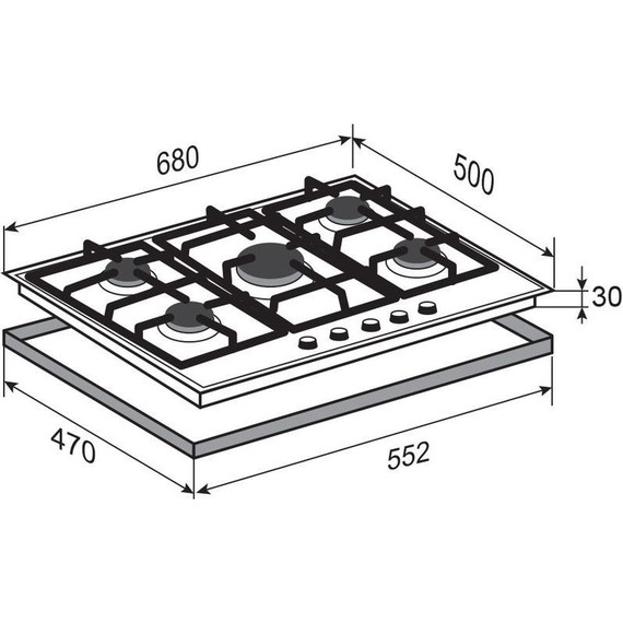Газовая варочная поверхность Zigmund & Shtain G 12.7 X - фото 3