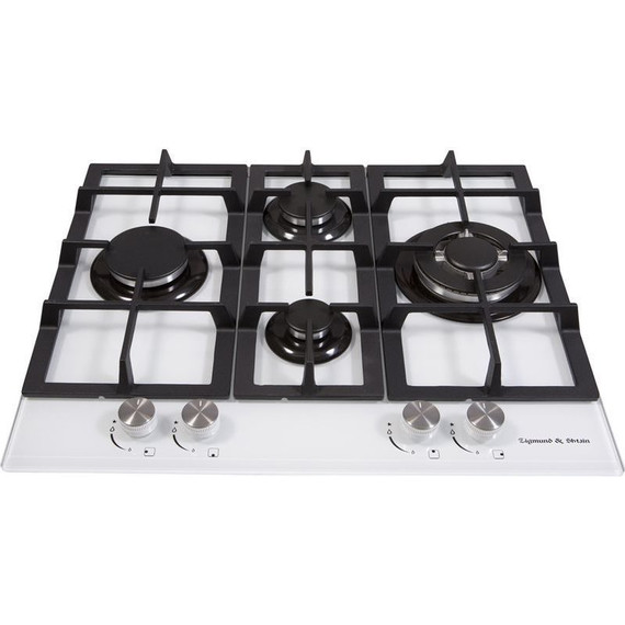 Газовая варочная поверхность Zigmund & Shtain MN 114.61 W (белое стекло) - фото 2