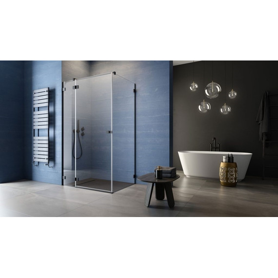 Душевое ограждение Radaway Essenza Pro Black KDJ 80х80 см L, черный/прозрачное - фото 3