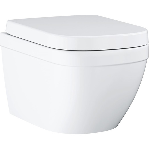 Унитаз подвесной безободковый Grohe Euro Ceramic 39554000 с крышкой микролифт - фото 