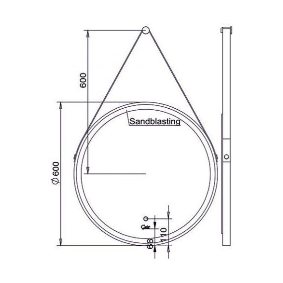 Зеркало Gair Etna 60 см - фото 2