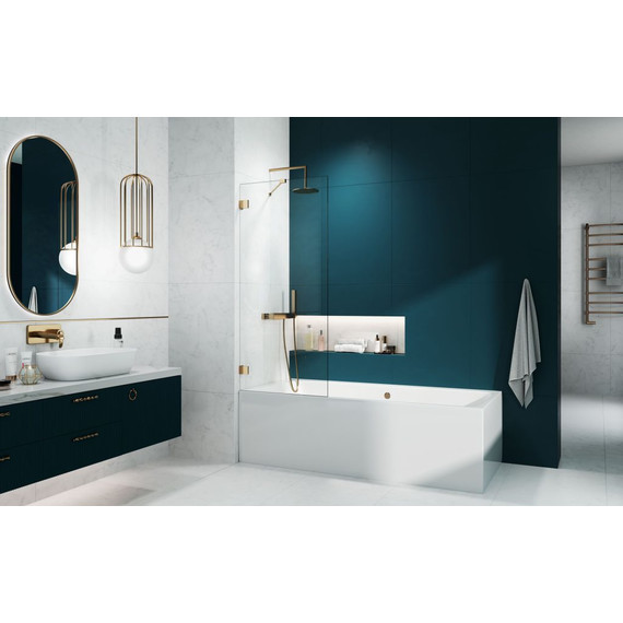 Шторка для ванны Radaway Essenza Pro Gold PNJ II 80 см 10101080-09-01, золото/прозрачное - фото 2