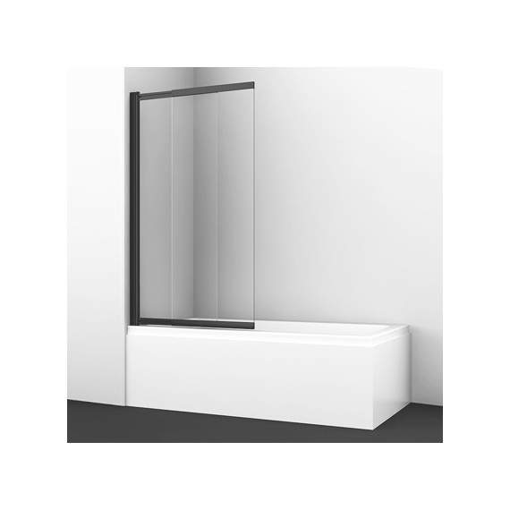 Шторка для ванны WasserKraft Dill 100 см 61S02-100, чёрный/прозрачное - фото 